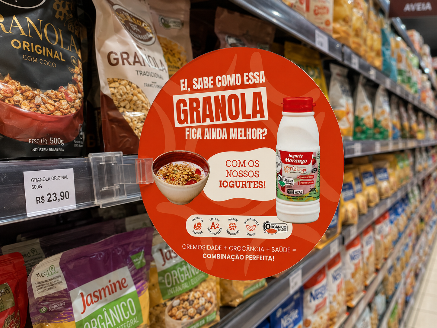 Malunga — stopper de granolas no PDV
